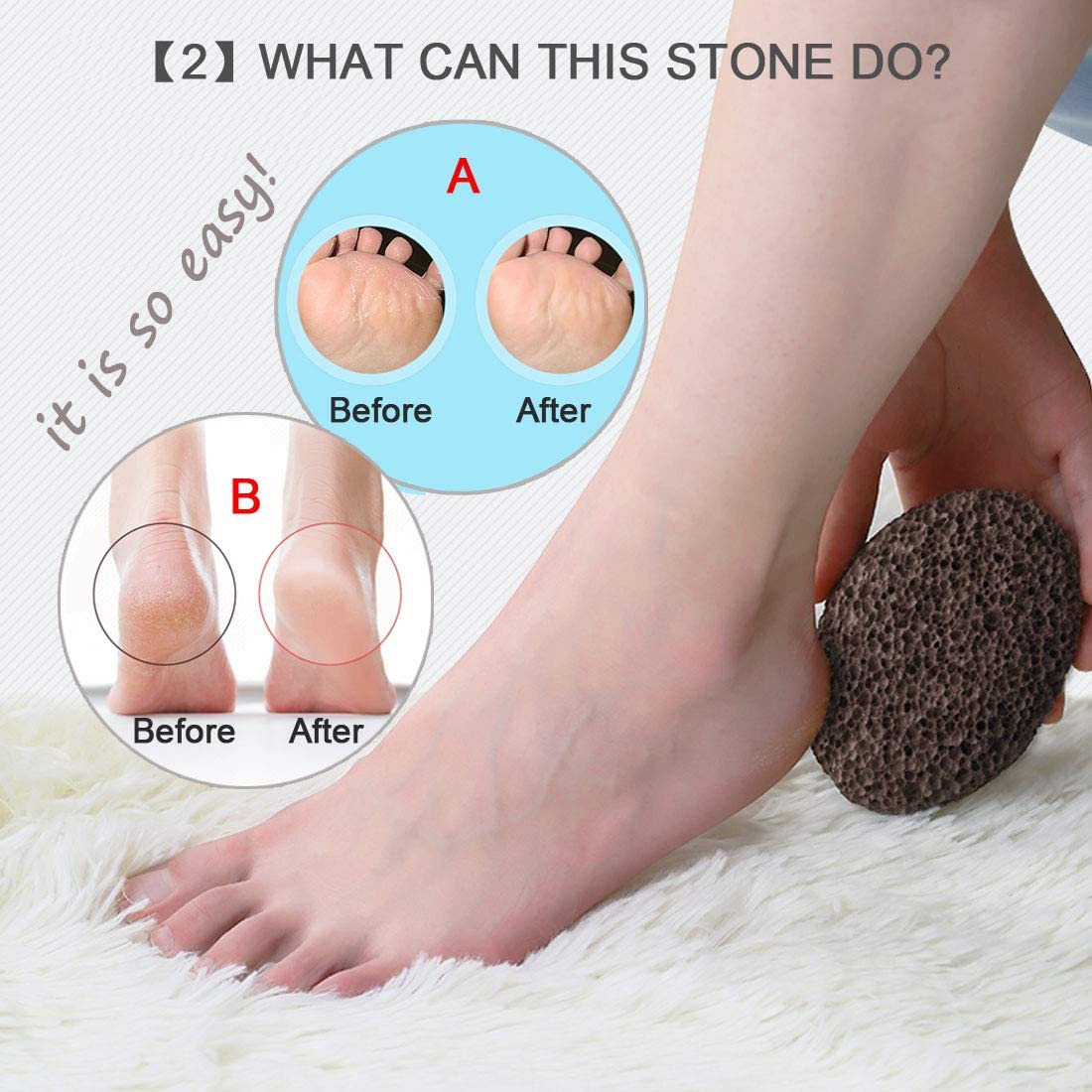 Organic B Volcanic Lava Pumice Stone Foot