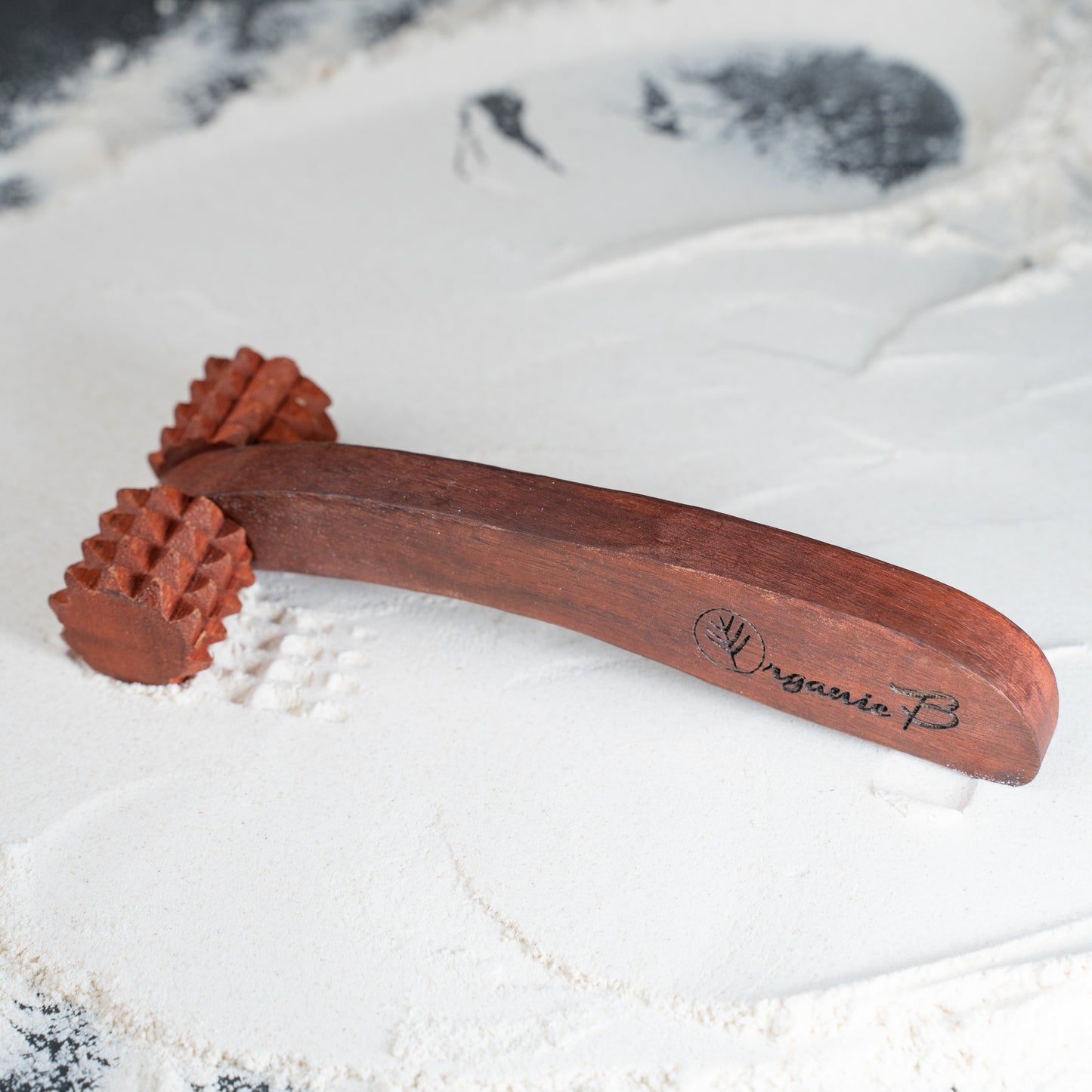 Organic B Wooden Massager | Hand Massager Roller | Body Stress Acupressure