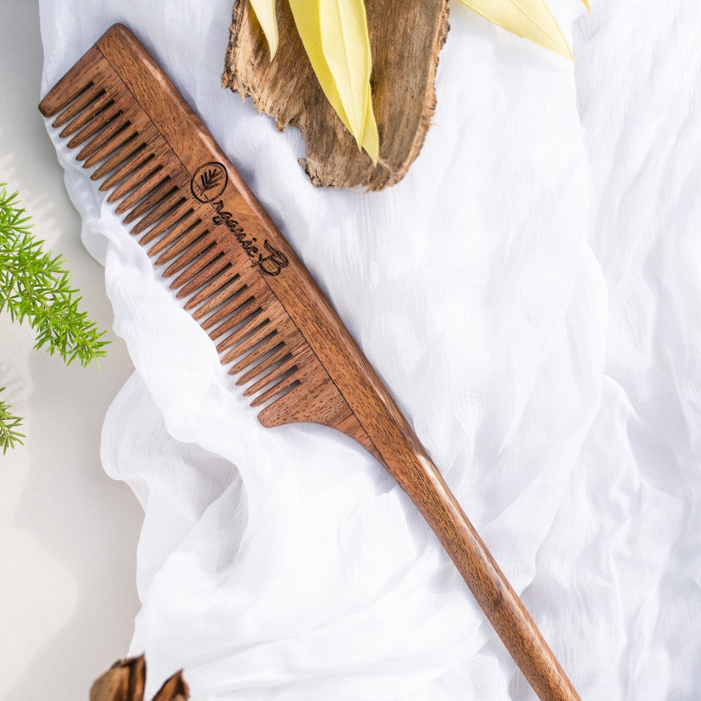 Premium Rosewood/Sheesham Wood Comb with Tail Handle Share: