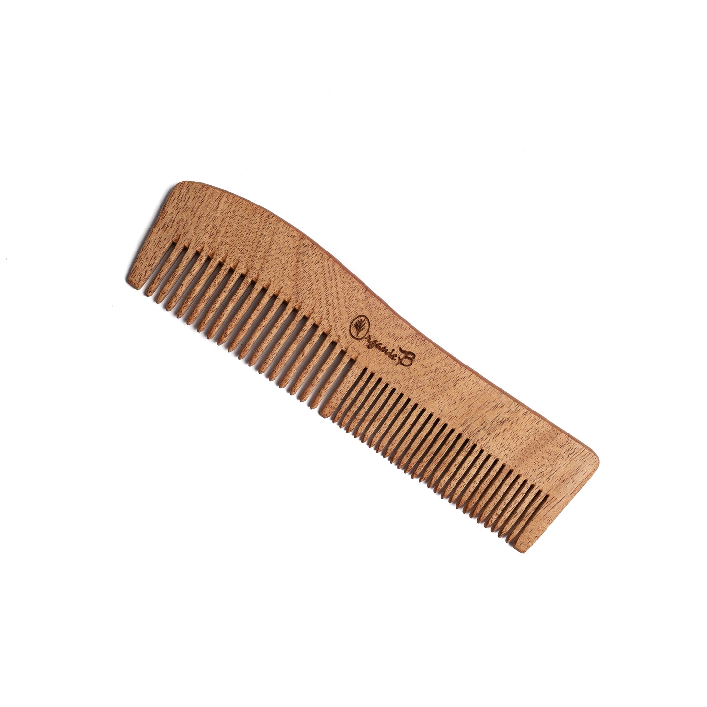 Organic B Wave Shaped Natural Neem Comb for Detangling
