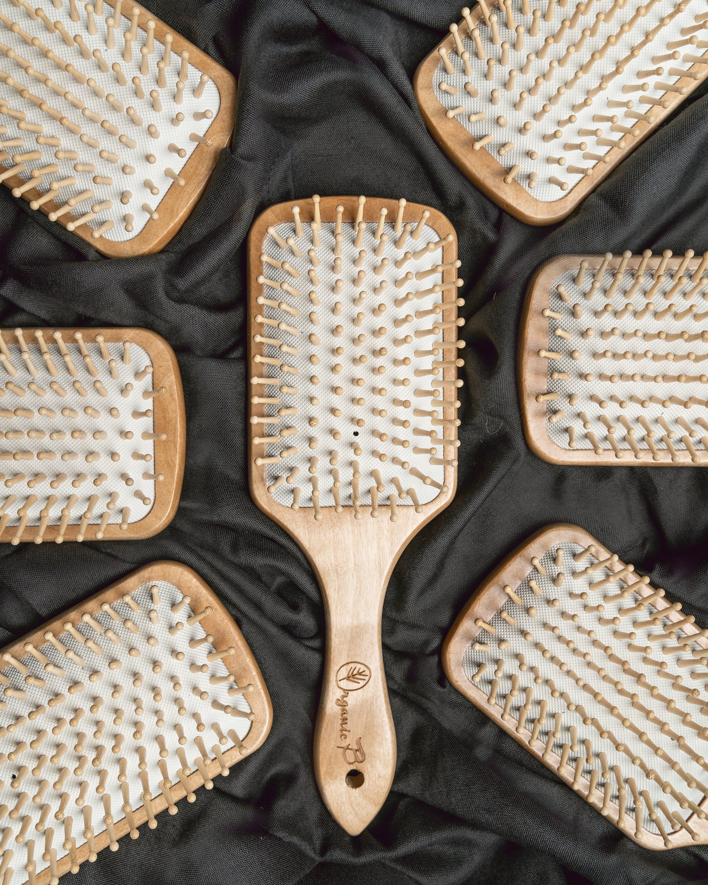 Organic B’s Wooden Bristle Paddle Brush | Medium Size