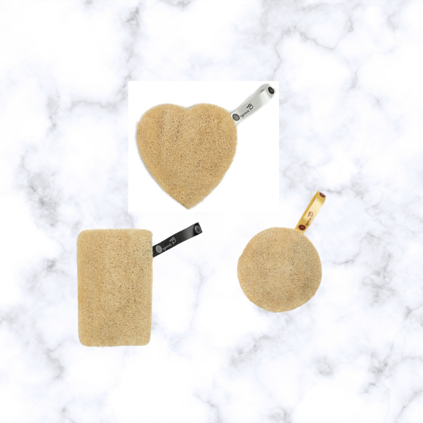 Natural Loofah (Shaped) 3Pcs