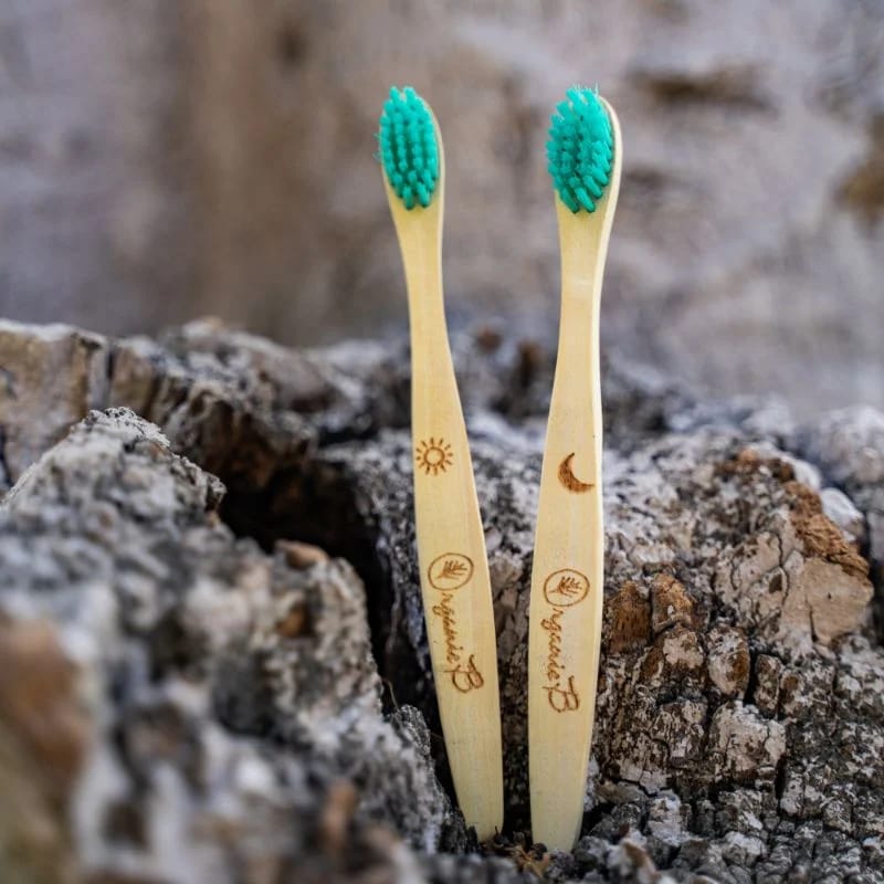 Organic B’s Neem Wood Organic Toothbrush for Kids (Wooden Holder Free)