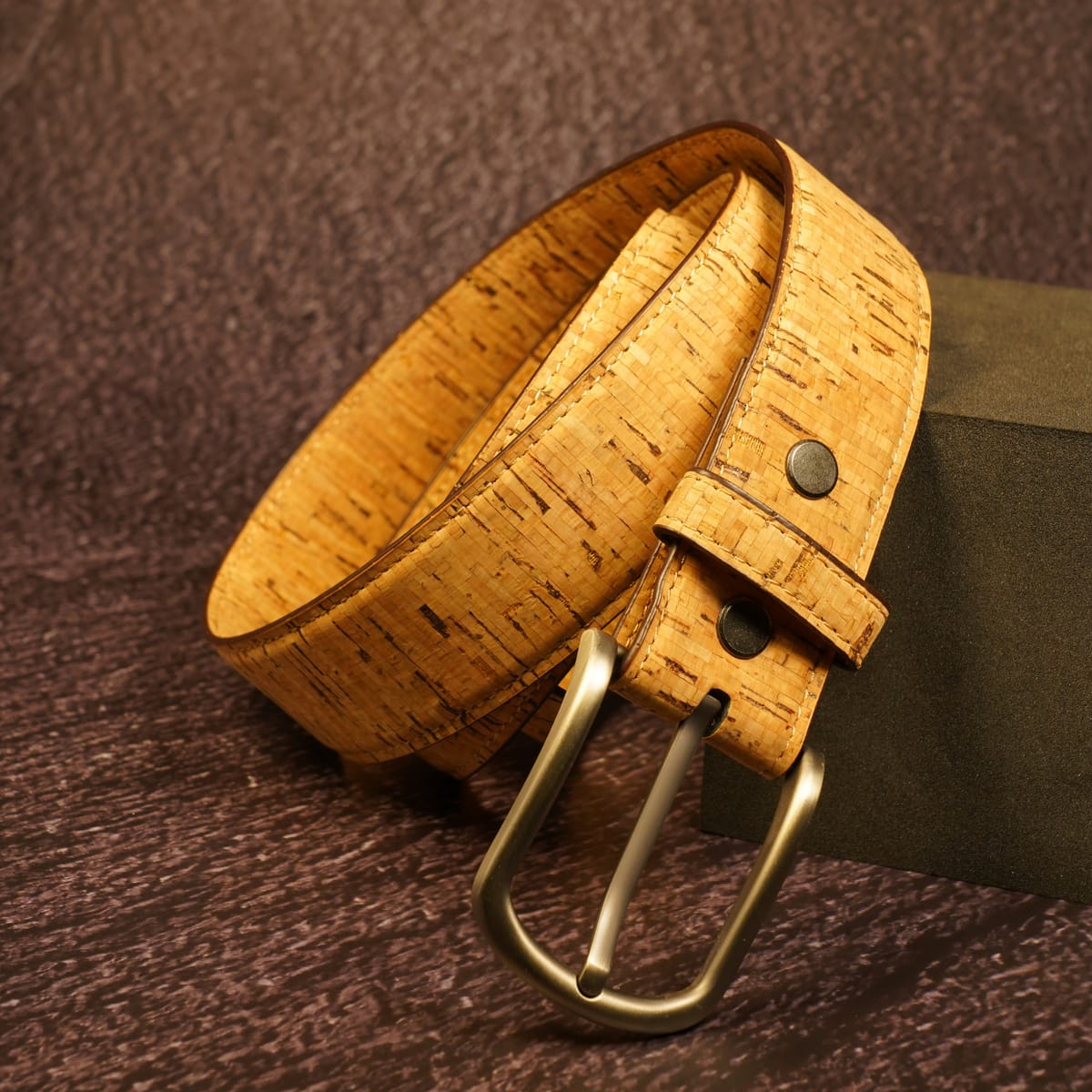 Gift Box Men's: Beige Belt and Card Holder