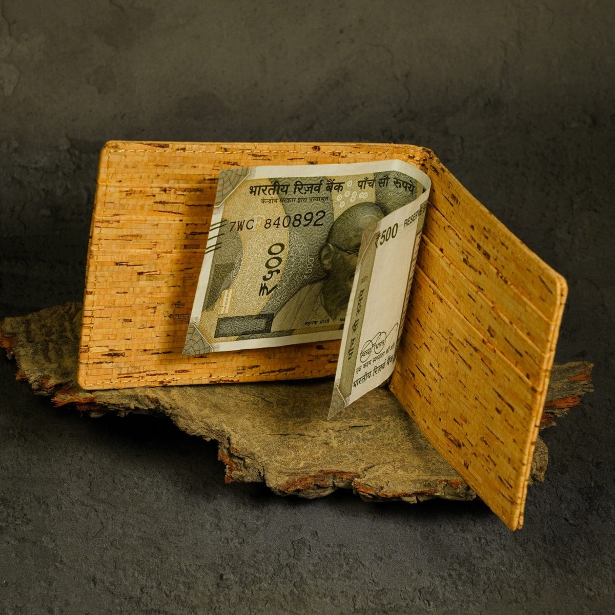 Ravine Wallet - Vegan Money Clip Cork Leather Wallet