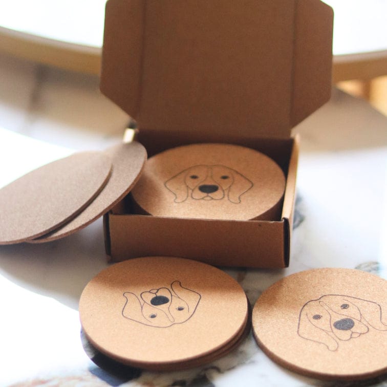 Amber, Sustainable Dual Color Cork Coasters