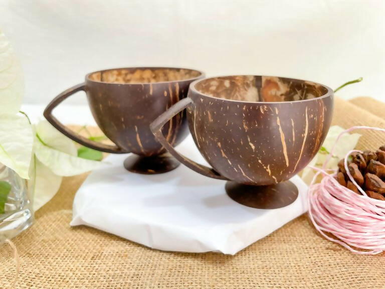 Coconut Cups, Set of 2 Coconut Shell Cups