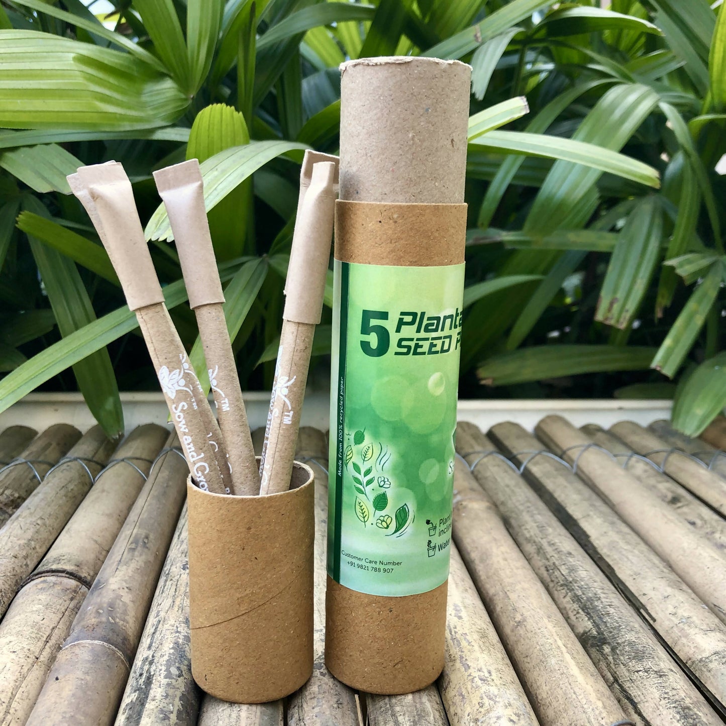 Jute Bag Collection: 1 Plantable Diary and 5 Plantable Paper Pens in a Re-usable Stationary Box