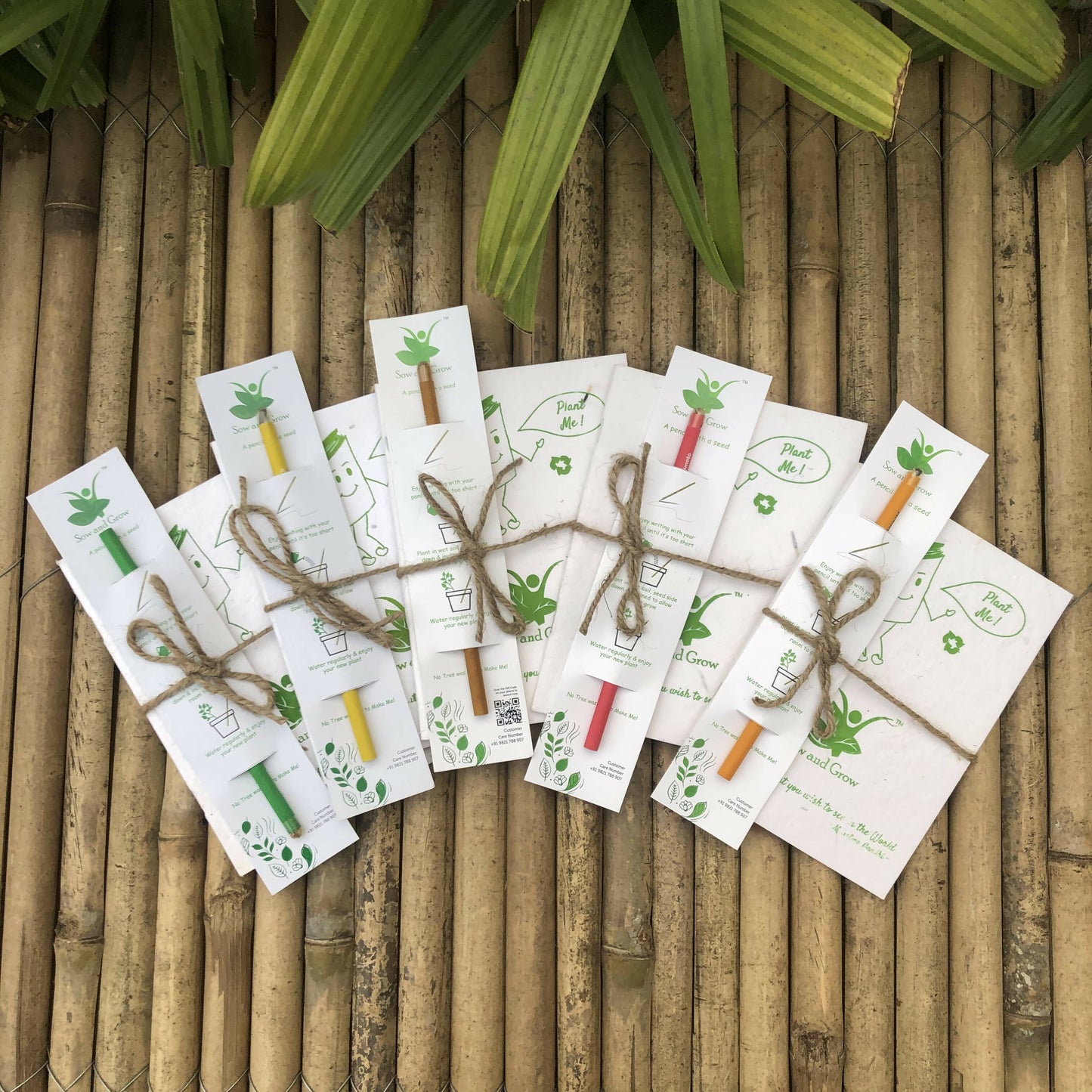 Eco-Friendly Plantable Diary and Seed Pencil Combo (Pack of 5)