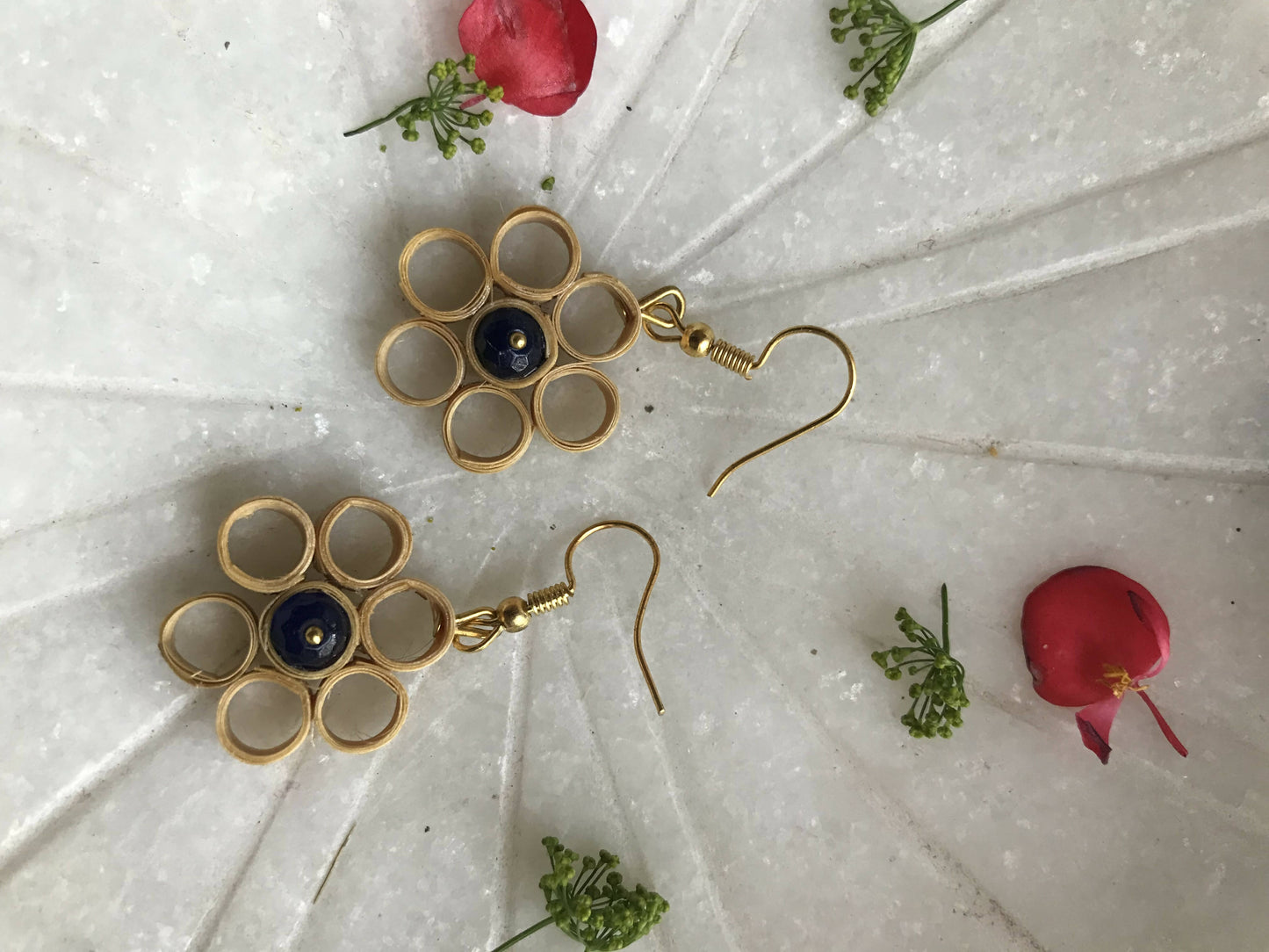 Bamboo Flower Earrings