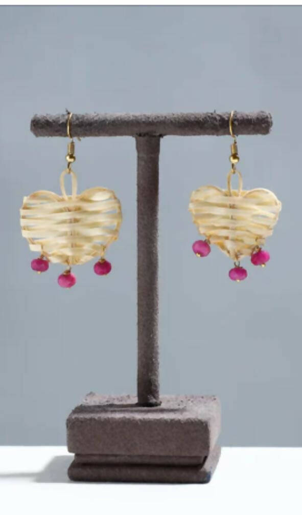 Bamboo Heart Earrings