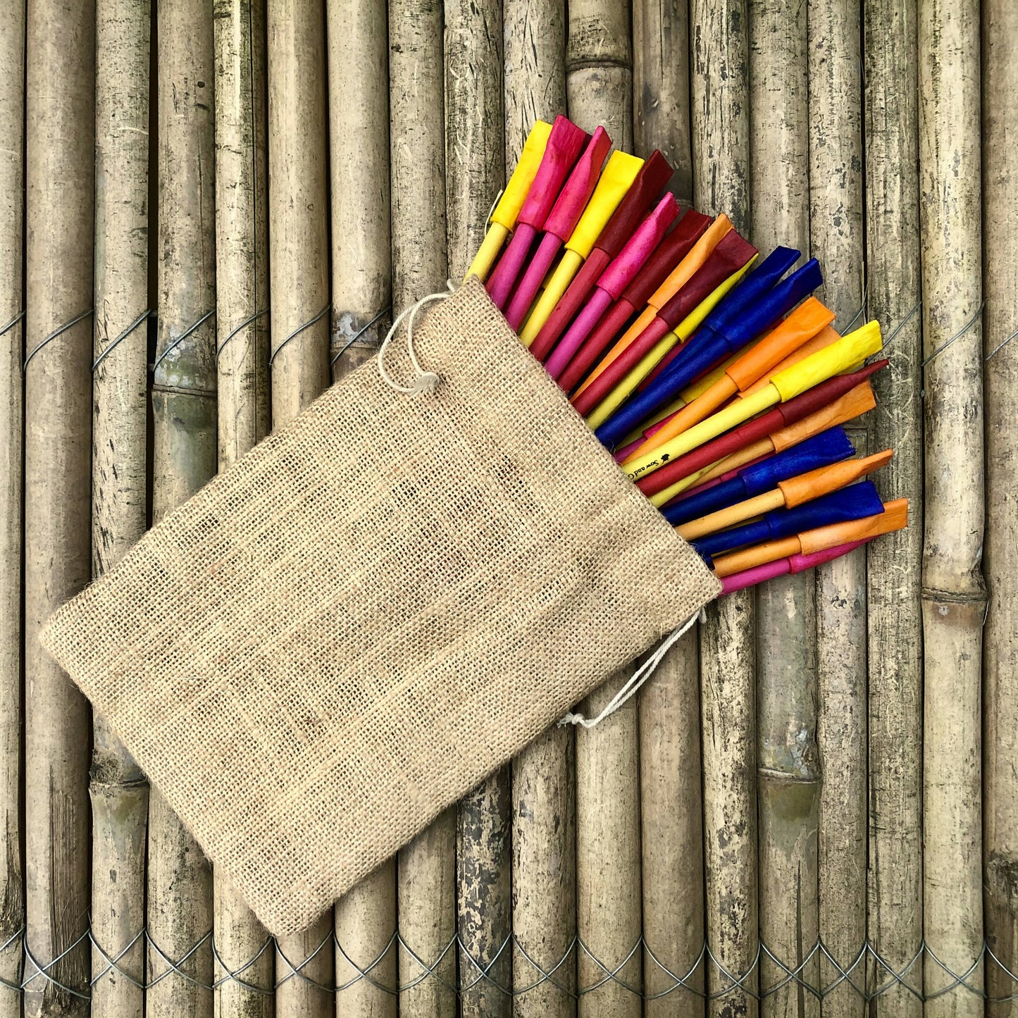 Plantable Colourful Seed Pens with Jute Potli Bag Packaging (Pack of 50)