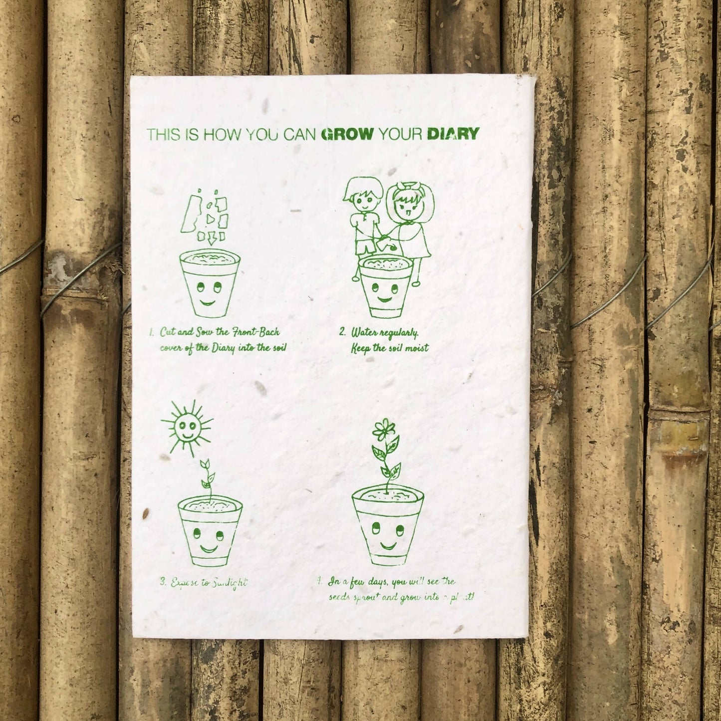 Jute Bag Collection: 1 Seed Diary and 10 Seed Colour Pencils