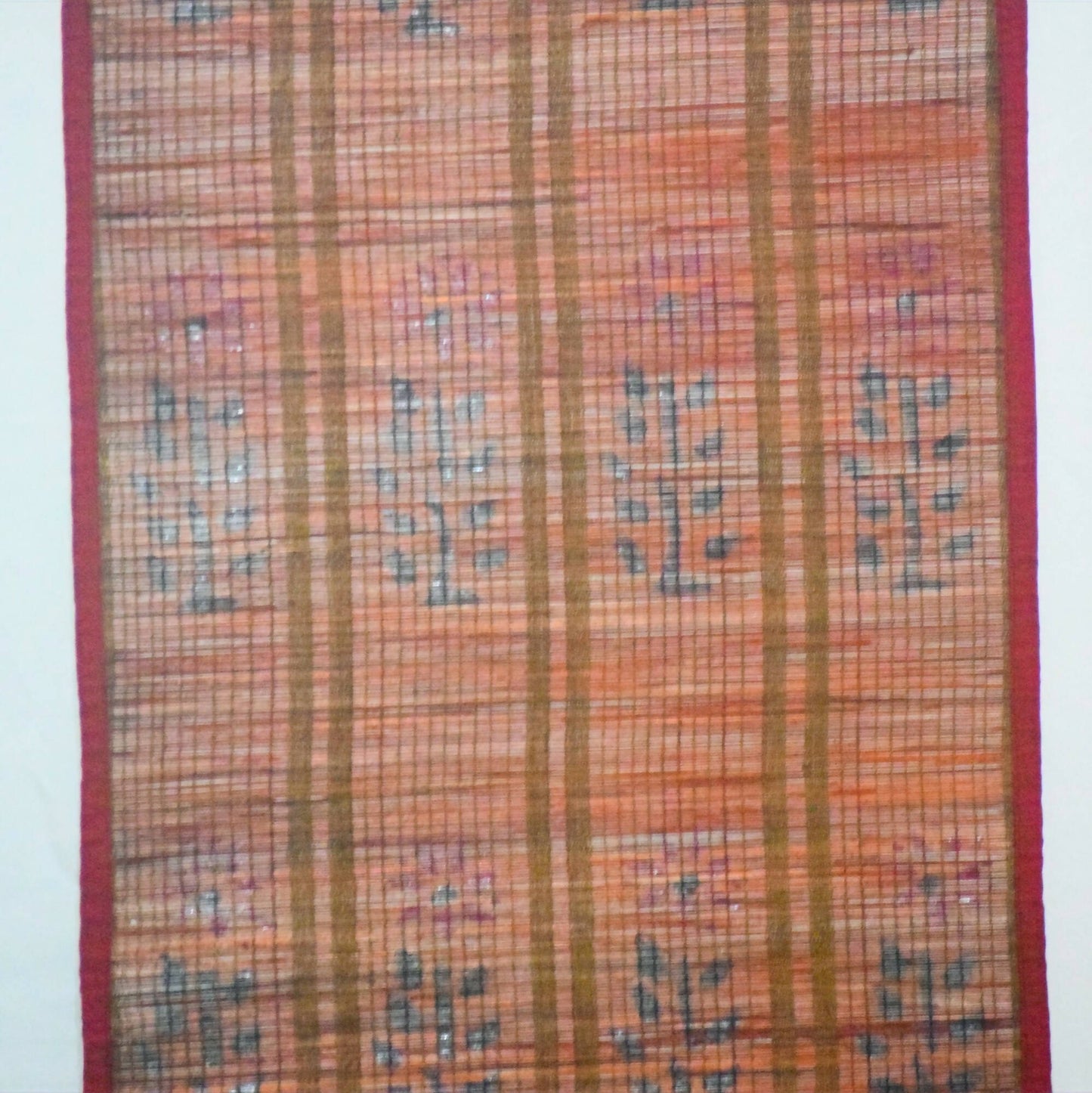 3 PANEL BAMBOO CURTAINS MAROON