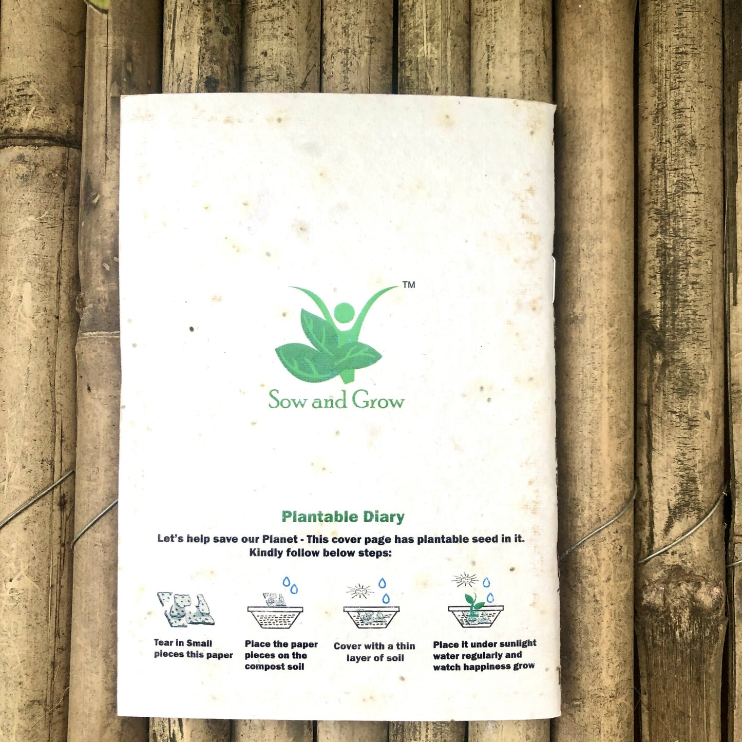 Plantable Diary "All Good Things Are Wild and Free": Set of 5 Gift Pack