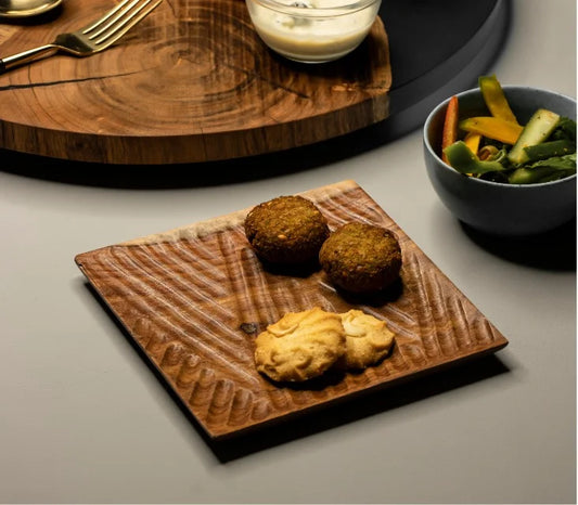 Tashtari Sheesham Wood Snack Serving Platter