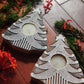 Handcrafted Wooden Christmas Tree Tealight Candle Holders - Set of 2