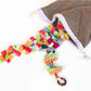 Upcycled Rainbow Party Streamer Fabric Party Decoration Hanging Prop