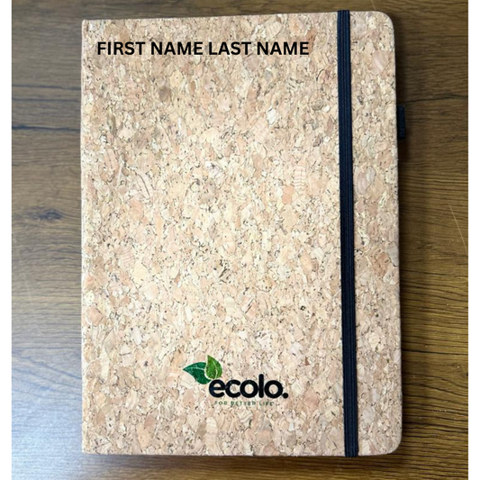 Personalised Eco-Friendly Cork Diary - A5 Size
