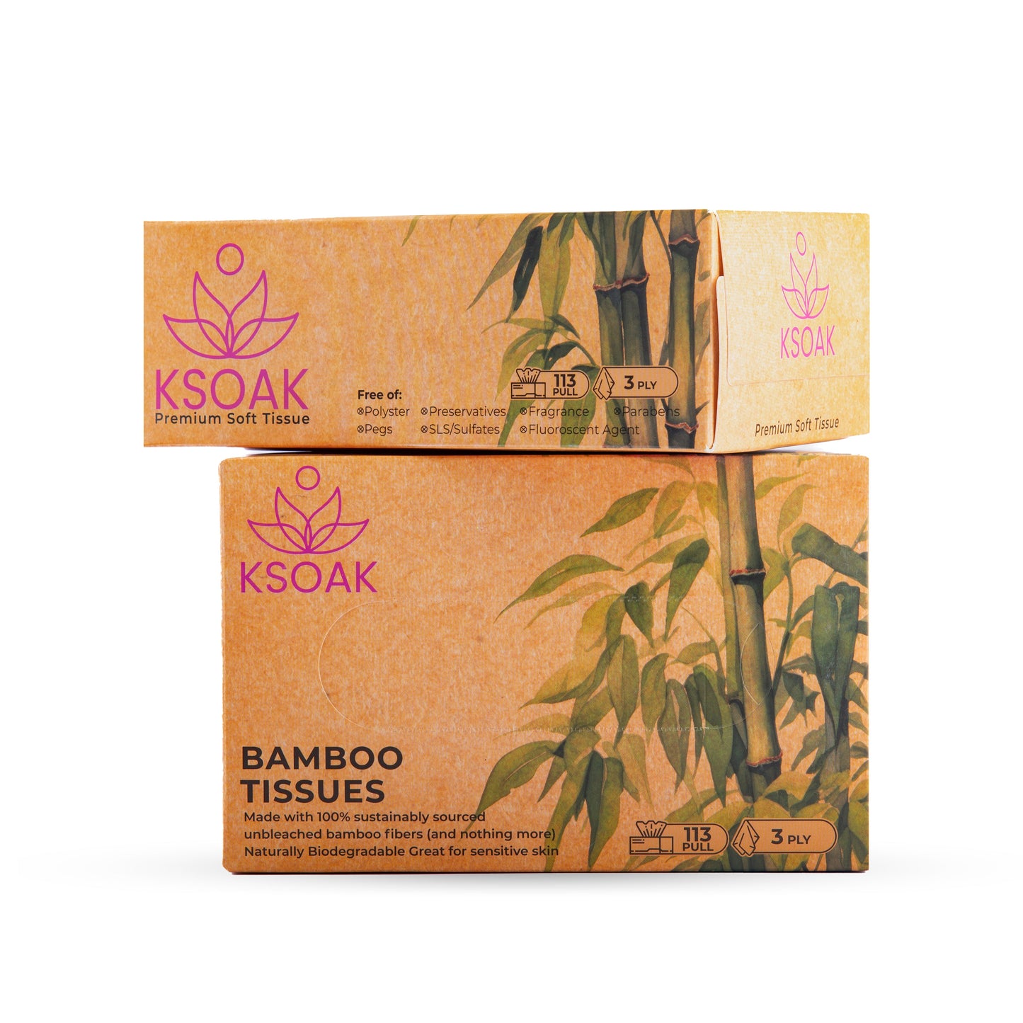 Bamboo Facial Tissue (Pack of 6)