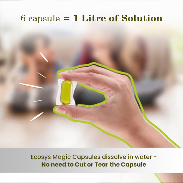 Floors and Surfaces Liquid Cleaner - Non-Toxic Disinfectant Capsules