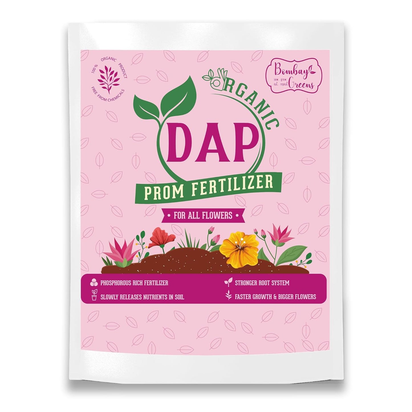 Organic DAP PROM Fertilizer for Roses & Flowers - 900 Grams