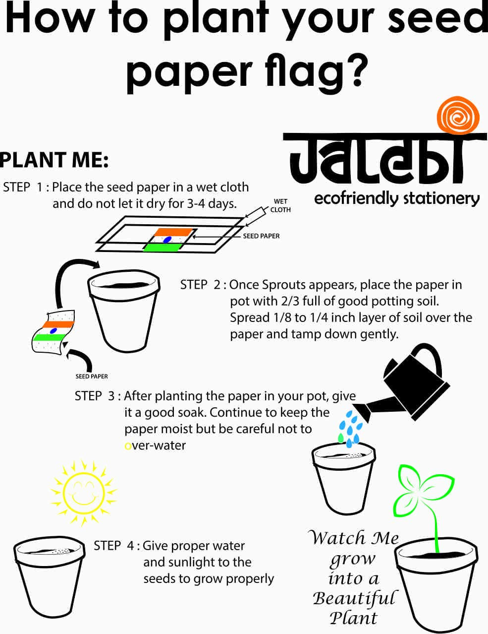 Plantable Seed Paper Indian National Flag