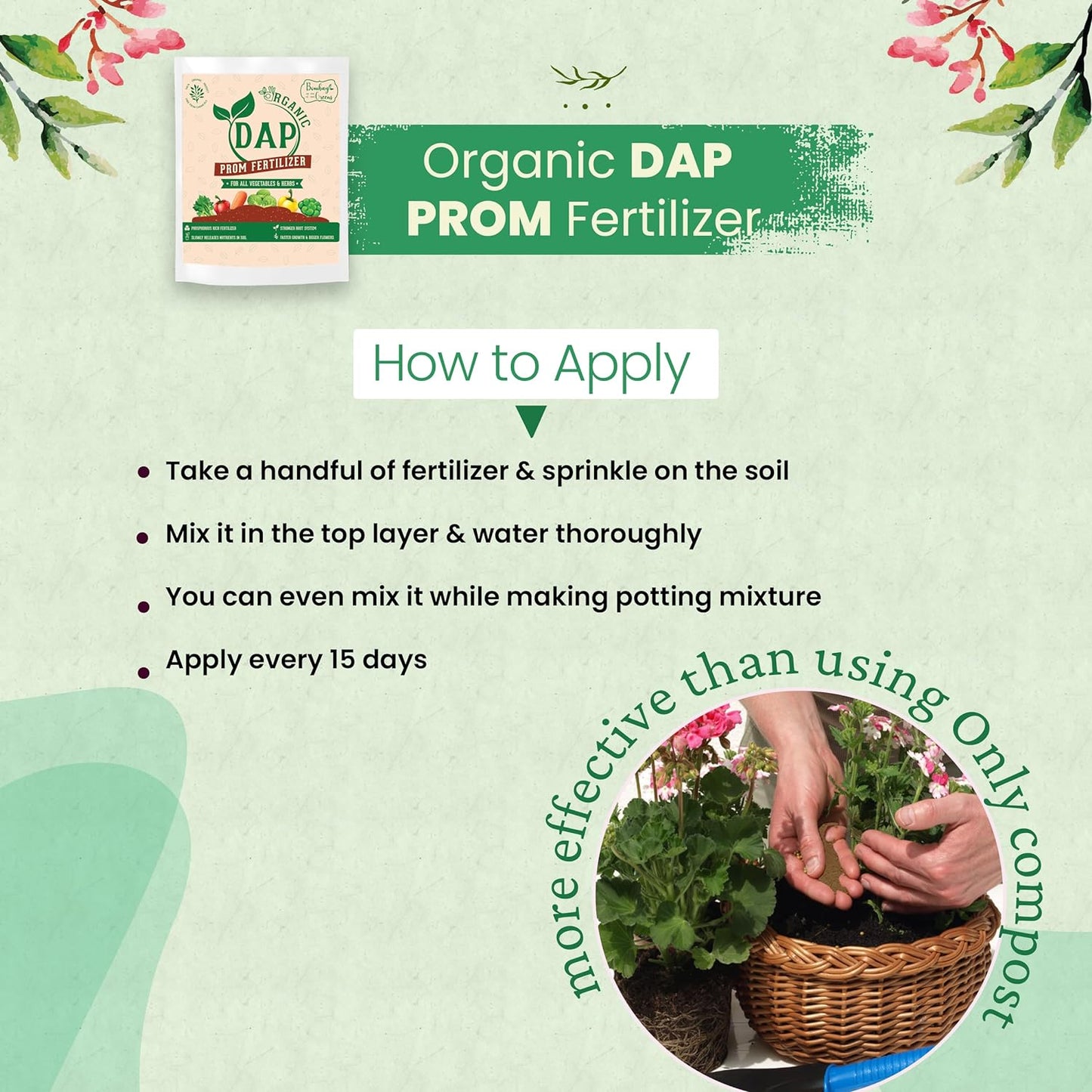 Organic DAP PROM Fertilizer for Vegetables - 900 Grams