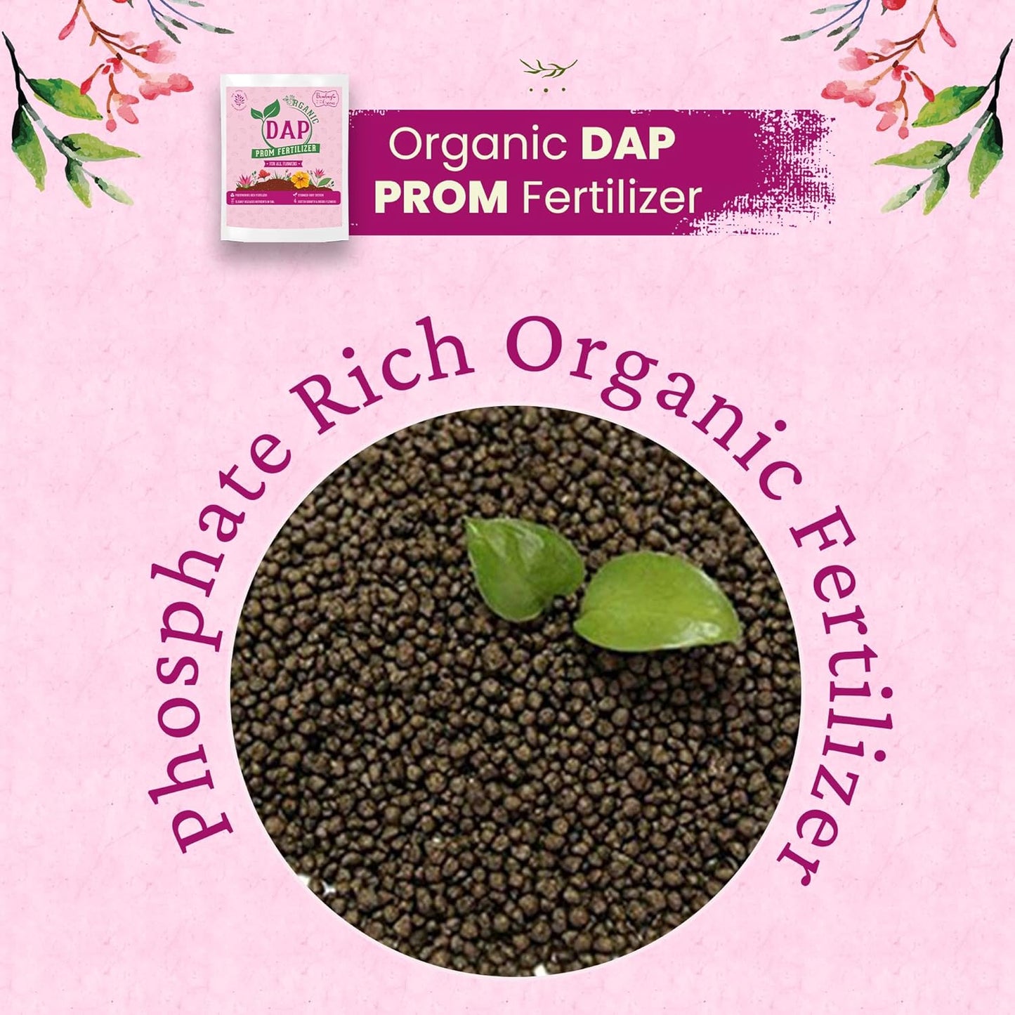 Organic DAP PROM Fertilizer for Roses & Flowers - 900 Grams