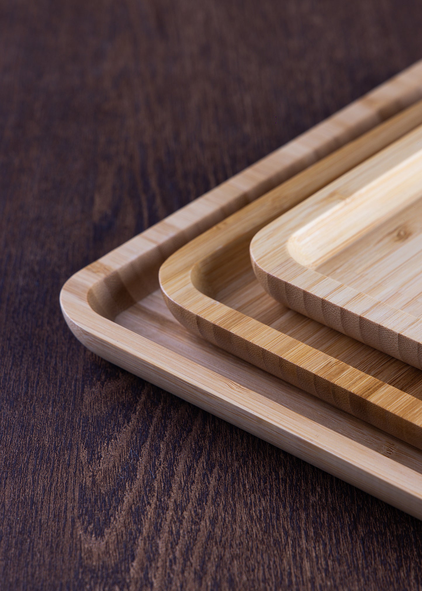 Bamboo Serving Plate Bundle (Small + Medium + Large)