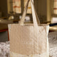 Eco Tote Printed Bag | Beige & White