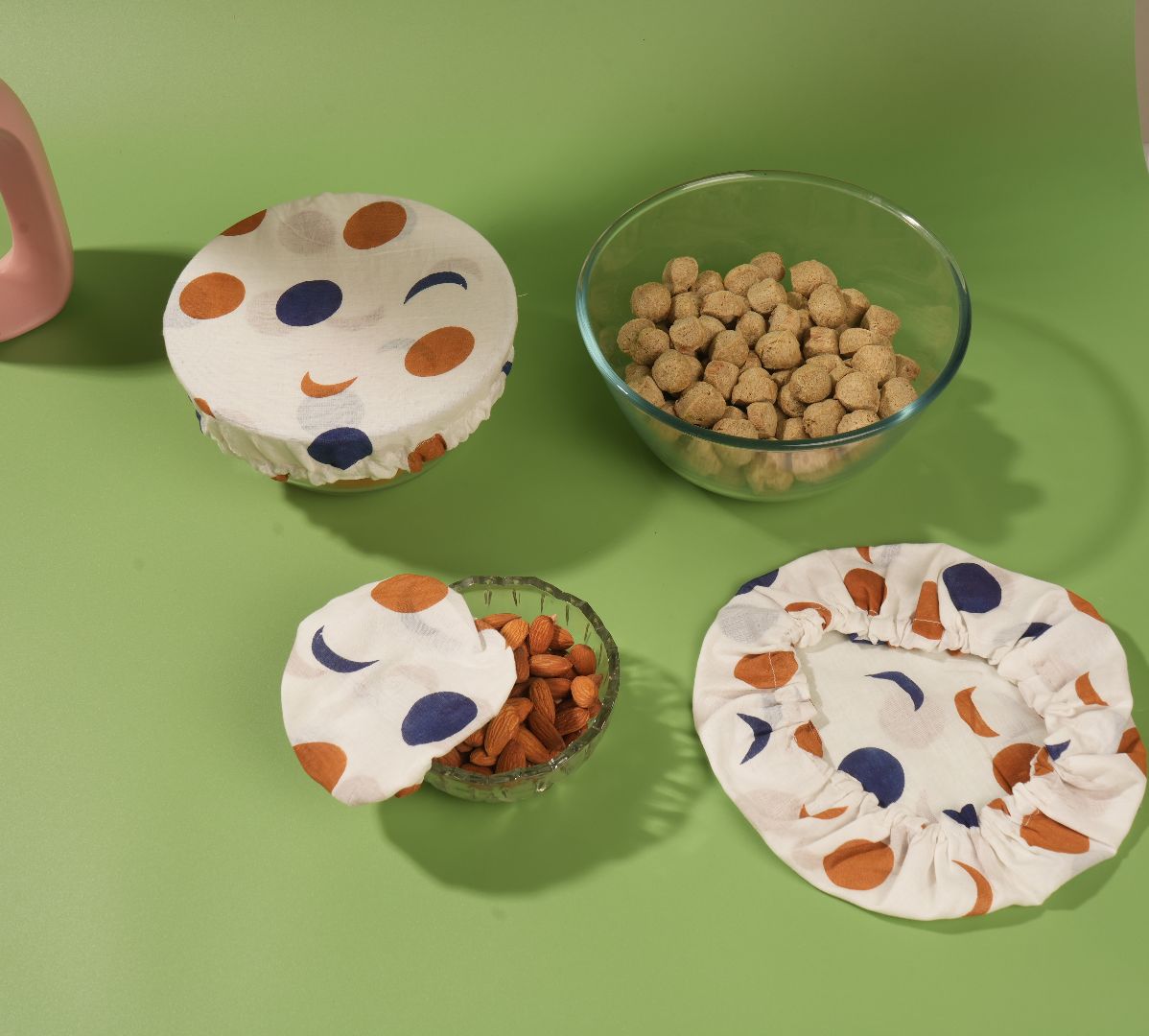 Printed Bowl Cover Set (Set of 3) | Kitchen Organisers