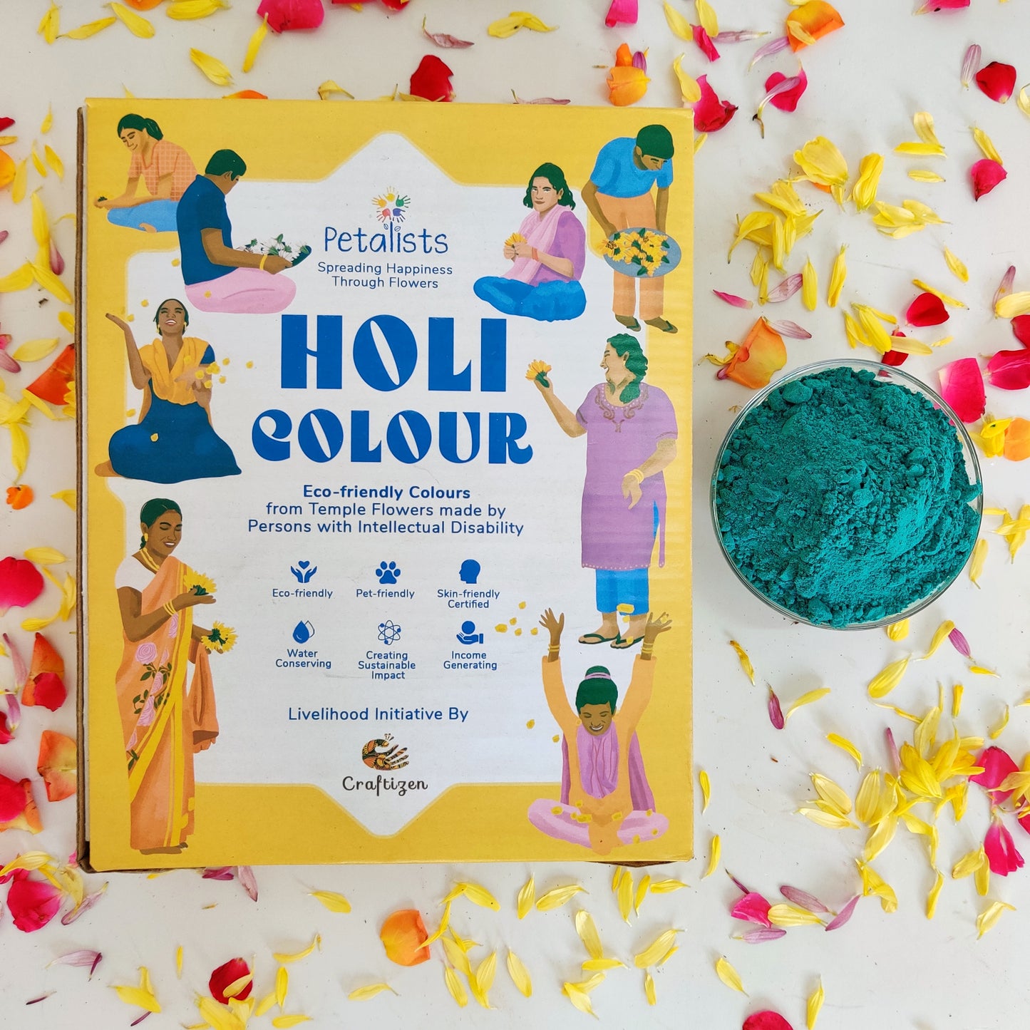 Petalists Eco- Friendly Holi Colours - Blue