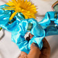 Upcycled Satin Scrunchies (Set of 2) | Blue