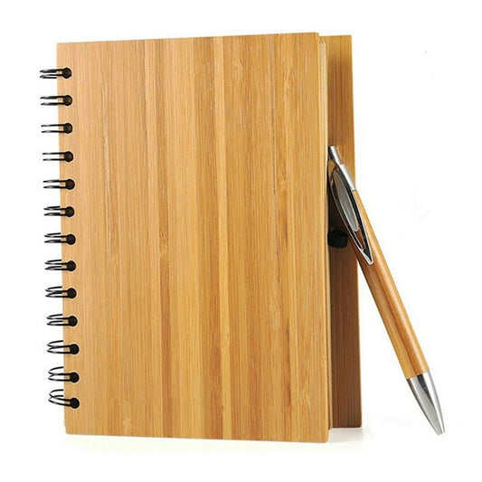 Bamboo Diary With Pen
