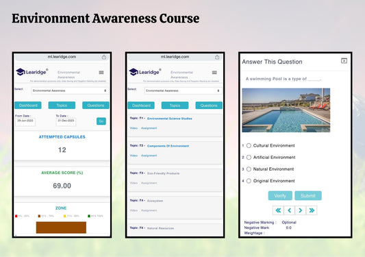 Environmental Awareness Program with Personalized access and progress tracking
