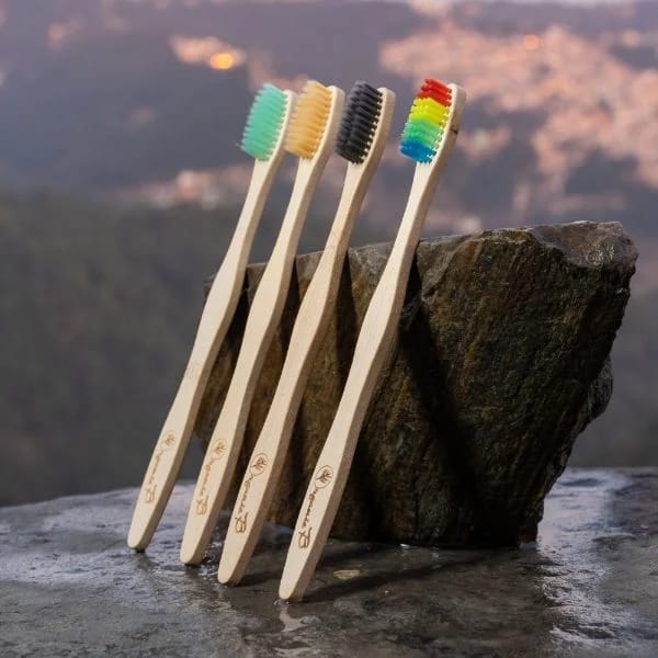 Bamboo Toothbrush Colour Pack ( 4 Pcs)