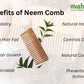 Neem Wood Comb - Wide Tooth (Pack of 2)