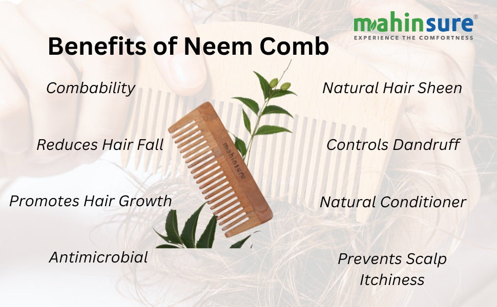 Neem Wood Comb - Shampoo (Pack of 2)