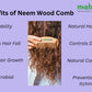 Neem Wood Comb - Shampoo (Pack of 2)