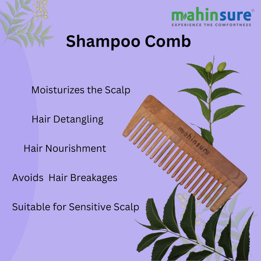 Neem Wood Comb - Shampoo (Pack of 2)