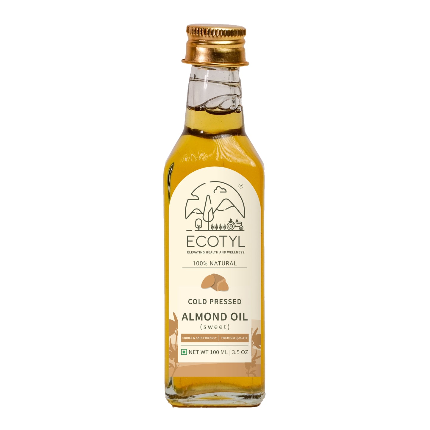 Cold Pressed Almond Oil - Sweet | For Haircare & Skincare | 100ml