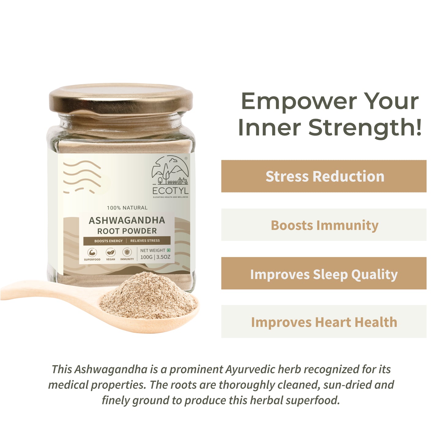 Ashwagandha Root Powder | Energy Booster |100g