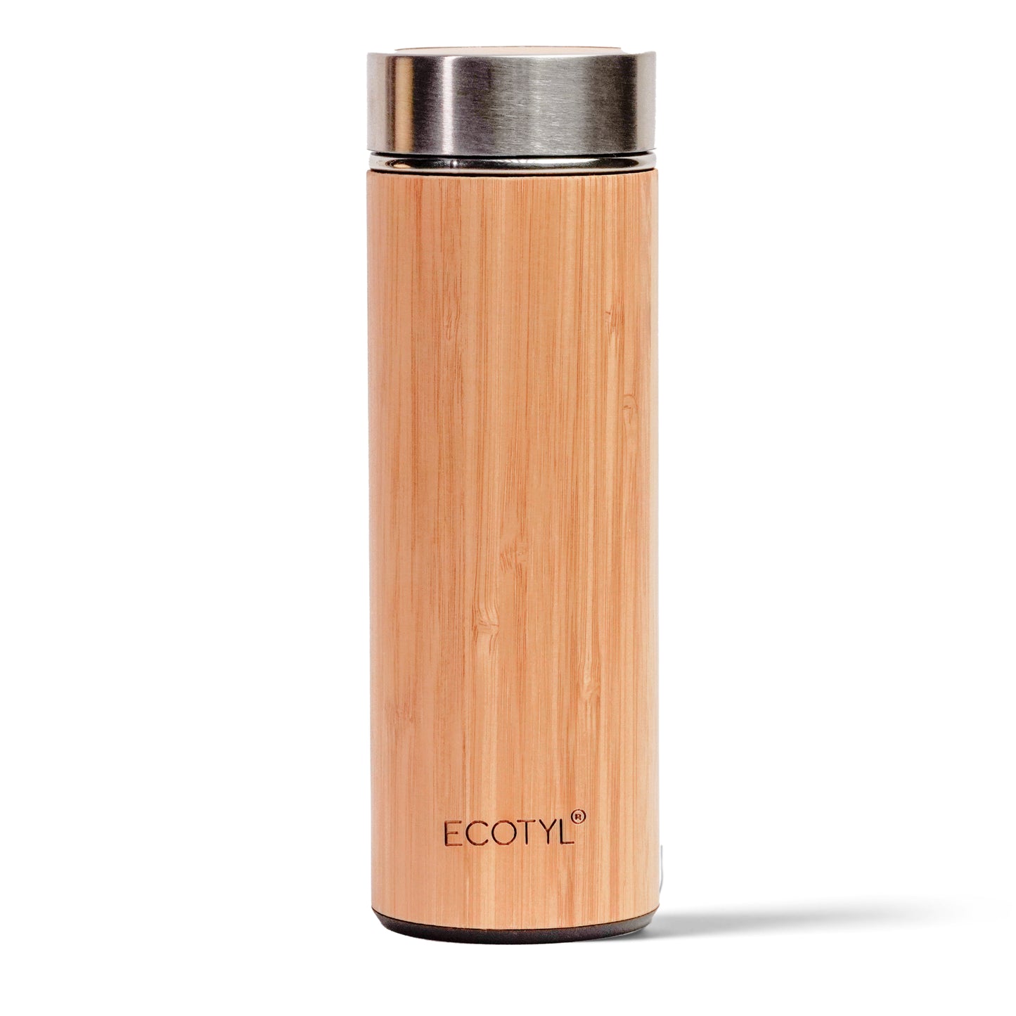 Bamboo Stainless Steel Insulated Flask With Strainer | Water Bottle| 450 ml