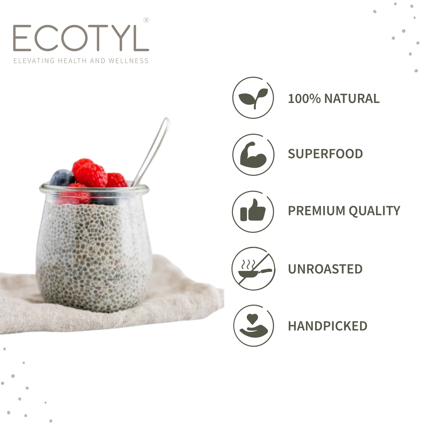 Chia Seeds | Raw | Rich in Antioxidants & Fibre | 250g