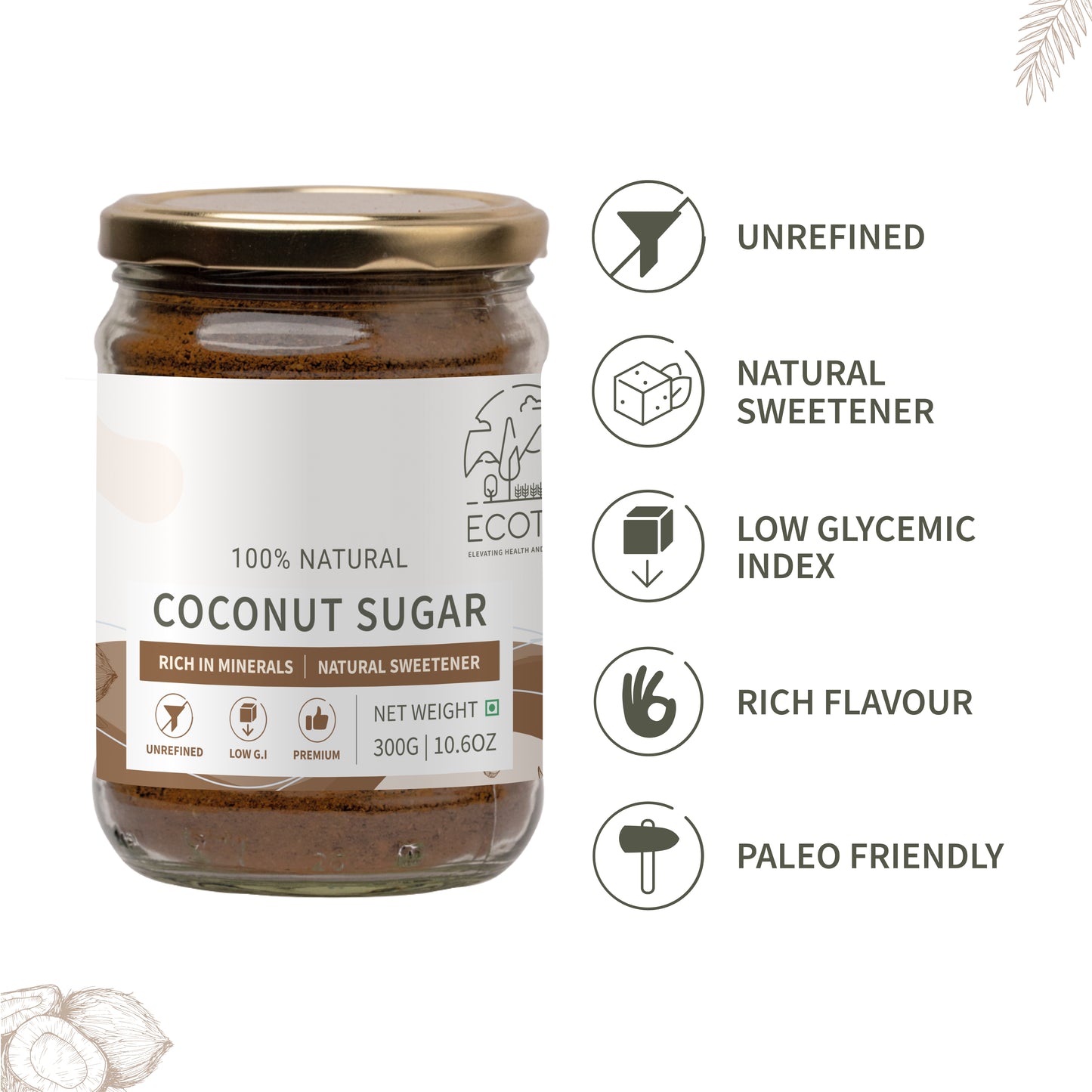 Coconut Sugar | Blossom Sugar | Natural Sweetener | 300g