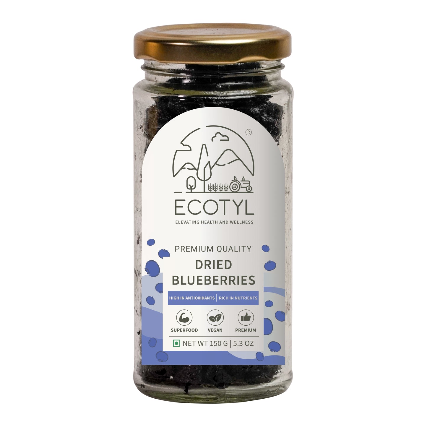 Dried Blueberries | Whole Dried Fruit | Healthy Snack |150g