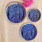 Copper Enamel Wall Plate "Gardens of Vishwakarma - Pastels Emilia"