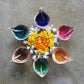 Teardrop Solid Colour Plain Diyas : Set of 6