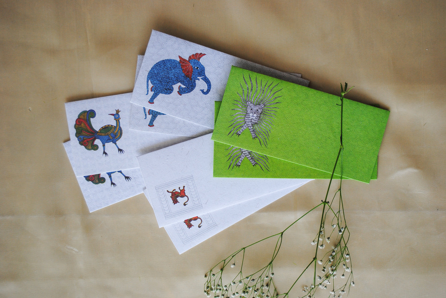 Gond + Chitrakathi Envelopes Set of 8